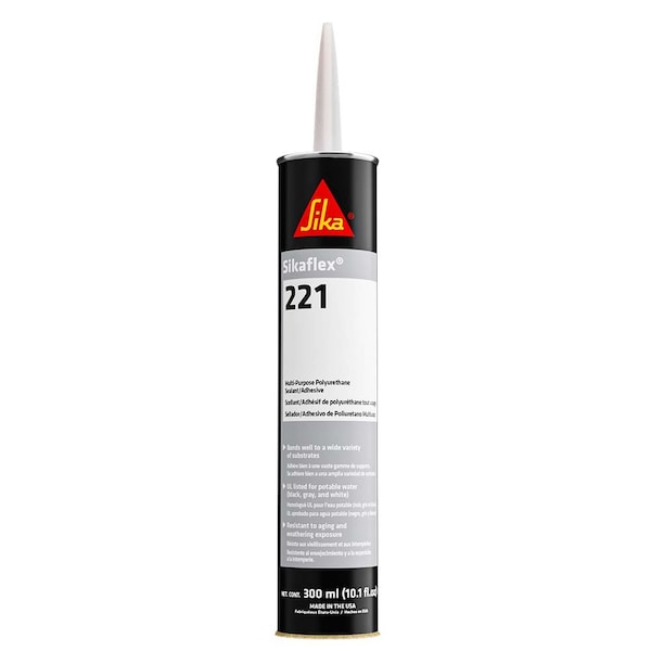 Sika 221 Mult Purp Polyurethane Sealant/Adhesive-10.3oz Cartridge-Alum Gray 90892 - main